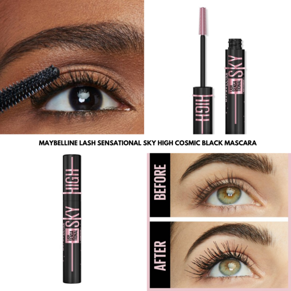 Maybelline New York Lash Sensational Sky High Mascara, 802 Very Black, Lengthening & Waterproof (6ml) - Image 2