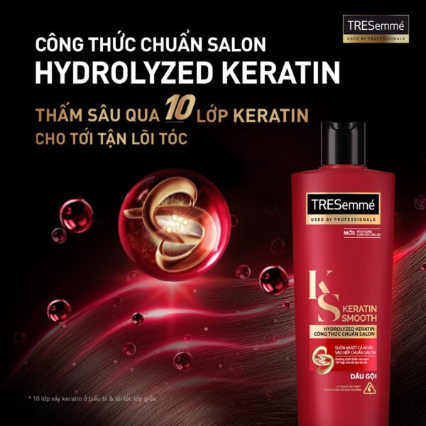 Tresemme Keratin Smooth Shampoo for Straighter Shinier Hair with Argan Oil Nourishes Dry Hair - Image 4