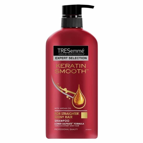 Tresemme Keratin Smooth Shampoo for Straighter Shinier Hair with Argan Oil Nourishes Dry Hair
