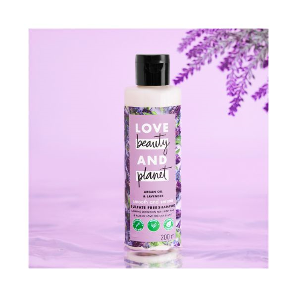 Love Beauty & Planet Argan Oil And Lavender Sulphate Free Shampoo For Dry & Frizzy Hair (400ml) - Image 2